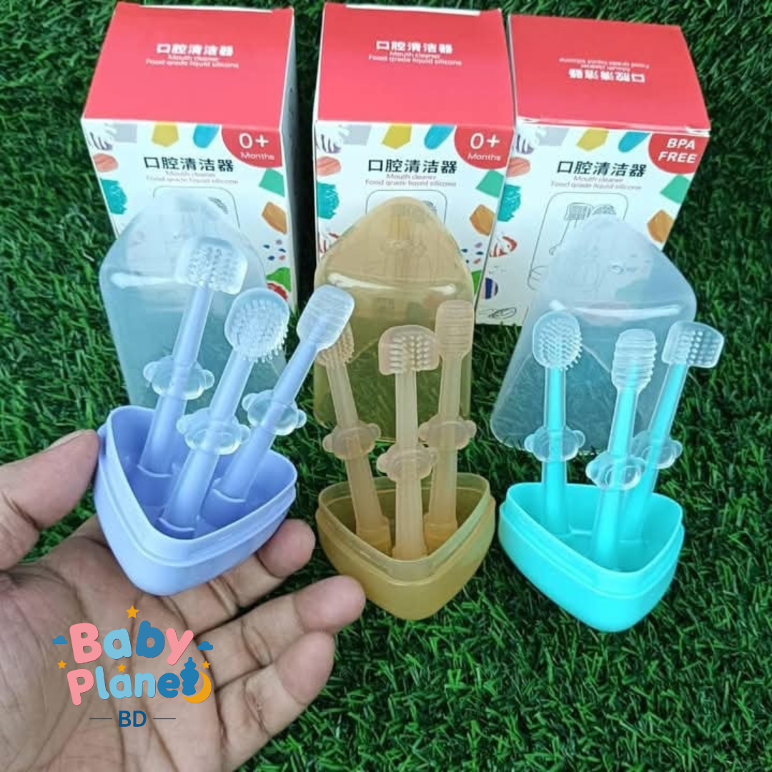 Soft Silicone Baby Toothbrush Set 